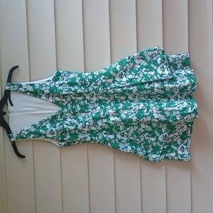 Zara‎ Green Floral Sleeveless Mini Dress